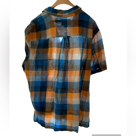 Woolrich Men's Button Up Short‎ Sleeve Shirt. Size Large. Lightweight cotton. - Picture 6 of 6